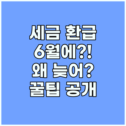 세금 환급, 6월에 받는 이유와 지연 방지 가이드