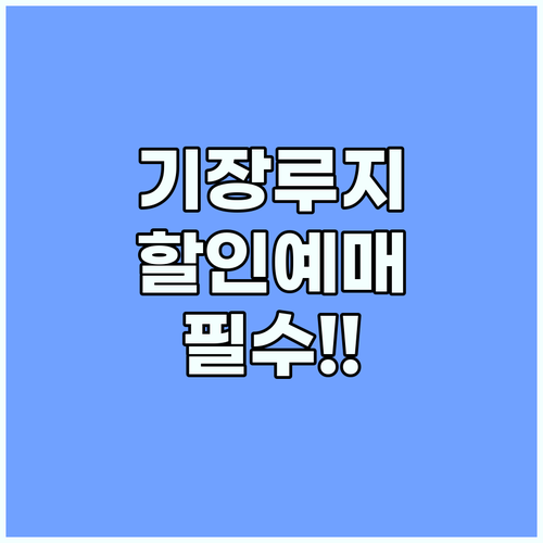 기장 가볼만한곳 스카이라인 루지 짚라인 온라인 예매 할인 혜택