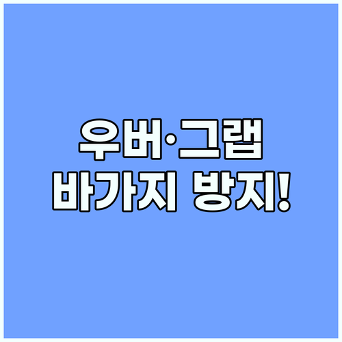 우버 그랩 이용 팁 바가지 요금 방지하고 안전하게 목적지 가는 법