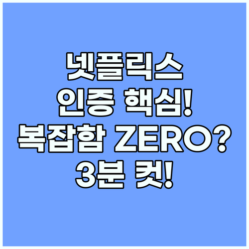 넷플릭스 본인인증 복잡함 없이 완료! 최적화된 핵심 정보 모음