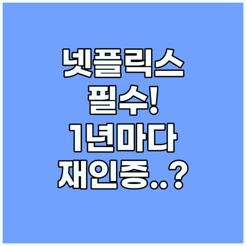 넷플릭스 휴대폰 인증 12개월마다 필요한 재인증 초간단 절차 공개
