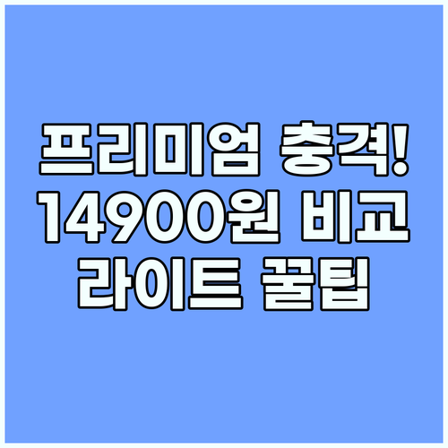 유튜브 프리미엄 요금제 라이트 8,500원 개인 14,900원 비교 분석