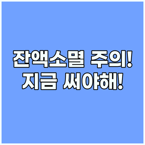 문화누리카드 잔액 소멸 막는 법과 연말 결제 권장 기한
