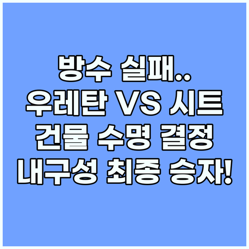 우레탄 vs 시트 방수 내구성 비교 당신의 건물에 맞는 선택은?