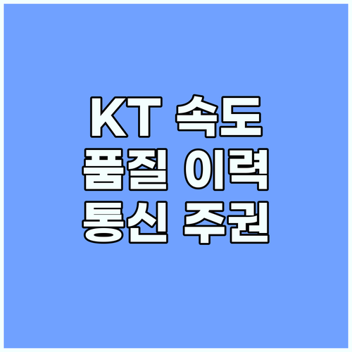 KT 인터넷 속도 측정 품질 이력 저장으로 통신 주권 행사하는 법