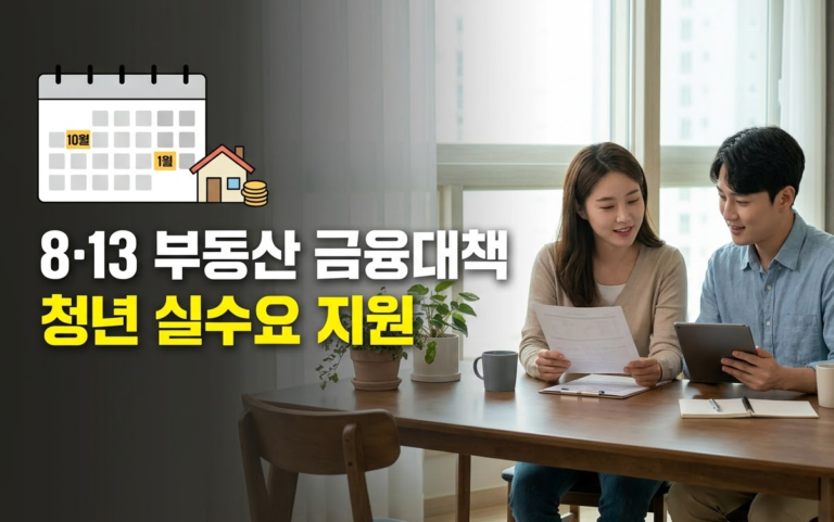 8·13 부동산 금융대책 시행 시기별 청년 실수요 지원 조건 비교